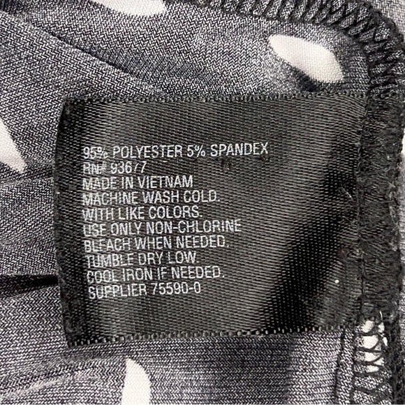 MEDIUM WORTHINGTON BLACK WHITE DOT PRINT SLEEVELESS BLOUSE STRETCH RETRO - Picture 11 of 11